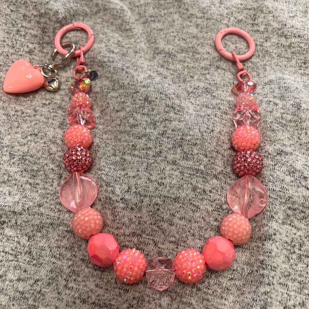 🩷 Pink Beaded Bag Charm
